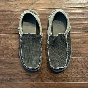 Sanuk Olive Brown Chiba Slip On Shoes